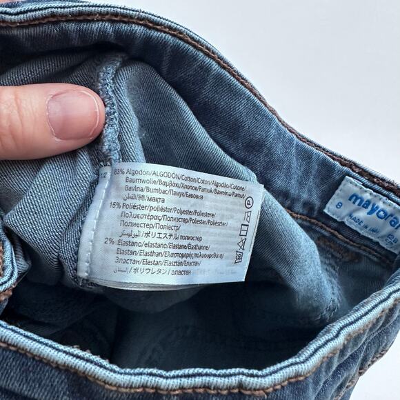 Mayoral Wide Leg High Waisted Sailor Jeans - Size 8 - Picture 7 of 8